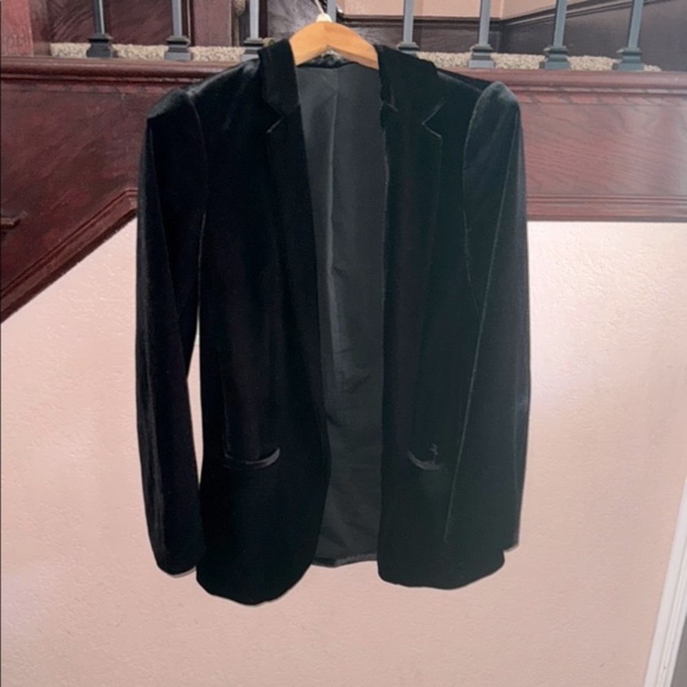 Express Black Velvet Blazer